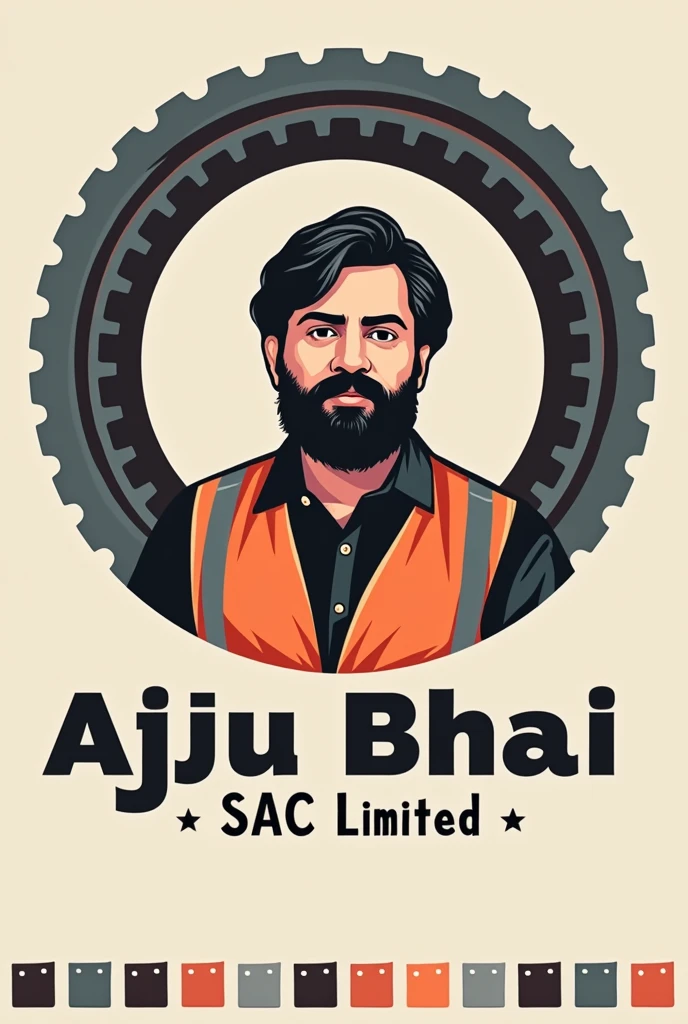 Logo with SAC limited subit AjjU BhAi