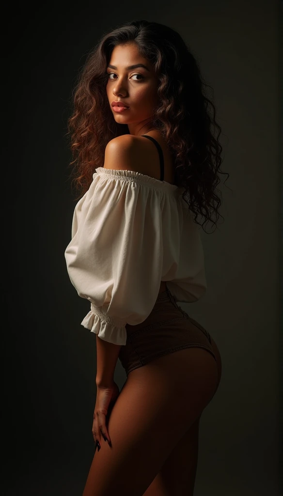 (dynamic photograph of a 48-year-old Japanese Hapa woman), (top up, reduced floss, mma luvas), (((straight, non-curly hair))), (high-detailed face:1.4), (muscles:1.4), (background within the light, Ablaze, academia particular:1.1), (8k, ultra HD, dslr, high qualiy, cinematic lighting, bokeh), (Dramatic, rewarded photography, incredible masterpiece:1.3), (((sexy and sensual smile for the camera:1.2))), close up, ((she is ready to dominate you:0.9)), ((beautiful feminine face)) She is a champion MMA fighter, ((show ass))