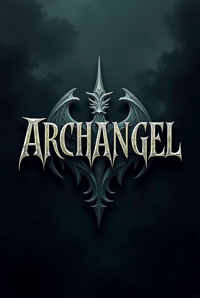 Create me a logo with gothic lettering of the word archangel 