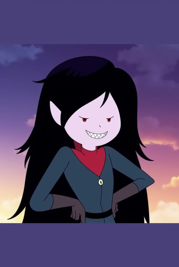 beautiful, masterpiece, best quality, 1girl, marceline abadeer, black hair, clothed, fangs, grey body, grey skin, hair, long hair, looking at viewer, night, solo, teeth, vampire, (marceline) adventure time,, nsfw, small breasts, pussy