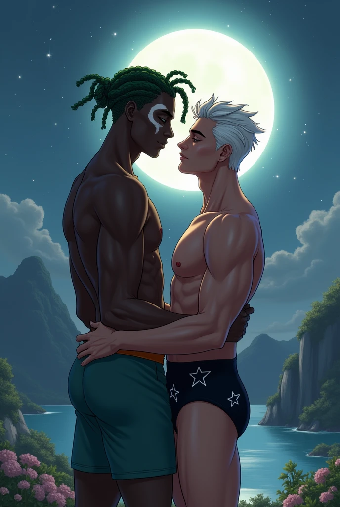 score_9, score_8_up, score_7_up, source_anime, rating_explicit, mature woman, slender body, long big lilac sidecut hair hair, black lipstick, lilac bra, covered in lilac veils, moan, tattoos, doggystyle sex, lying in a bed, night, full moon
, lilac lights,