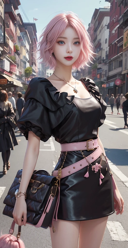 masterpiece, top-quality, ((1womanl)), Adults, different color, finely eye and detailed face, intricate detailes, Casual black and white attire((Sexy clothes)), window, A smile, Happiness, tenderness, high-level image quality、 selfee, Beautuful Women、tall、a small face, D-cups, The upper part of the body、nightfall, nighttime scene、𝓡𝓸𝓶𝓪𝓷𝓽𝓲𝓬、Korea person, Idol Photos, Model photo, k pop, Professional Photos, Vampires, Korean fashion in black and white, Fedoman with necklace, inspired by Sim Sa-jeong, androgynous vampire, :9 detailed face: 8, extra detailed face, detailed very long hair, ((eyes are brown)) baggy eyes, Seductive. Highly detailed, semi realistic anime, Vampires, hyperrealistic teen, Delicate androgynous princess, imvu, ((short hair woman)), Pink hair woman with wild look, Sexy look, ((Woman with short pink hair)), ((1 persons)), Sit down and sexy pose,