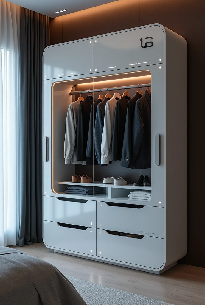 Images of a high-tech smart wardrobe