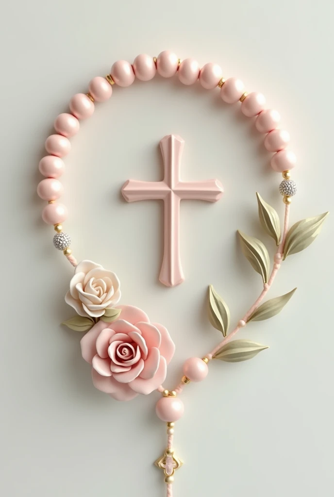 making a handmade rosary. Use soft, light color palettes to maintain a sense of tranquility and purity.. Incorporate symbols such as the cross, rosary beads and roses in a subtle way to reinforce the Marian theme. Keep the design simple and elegant to ensure it is memorable..