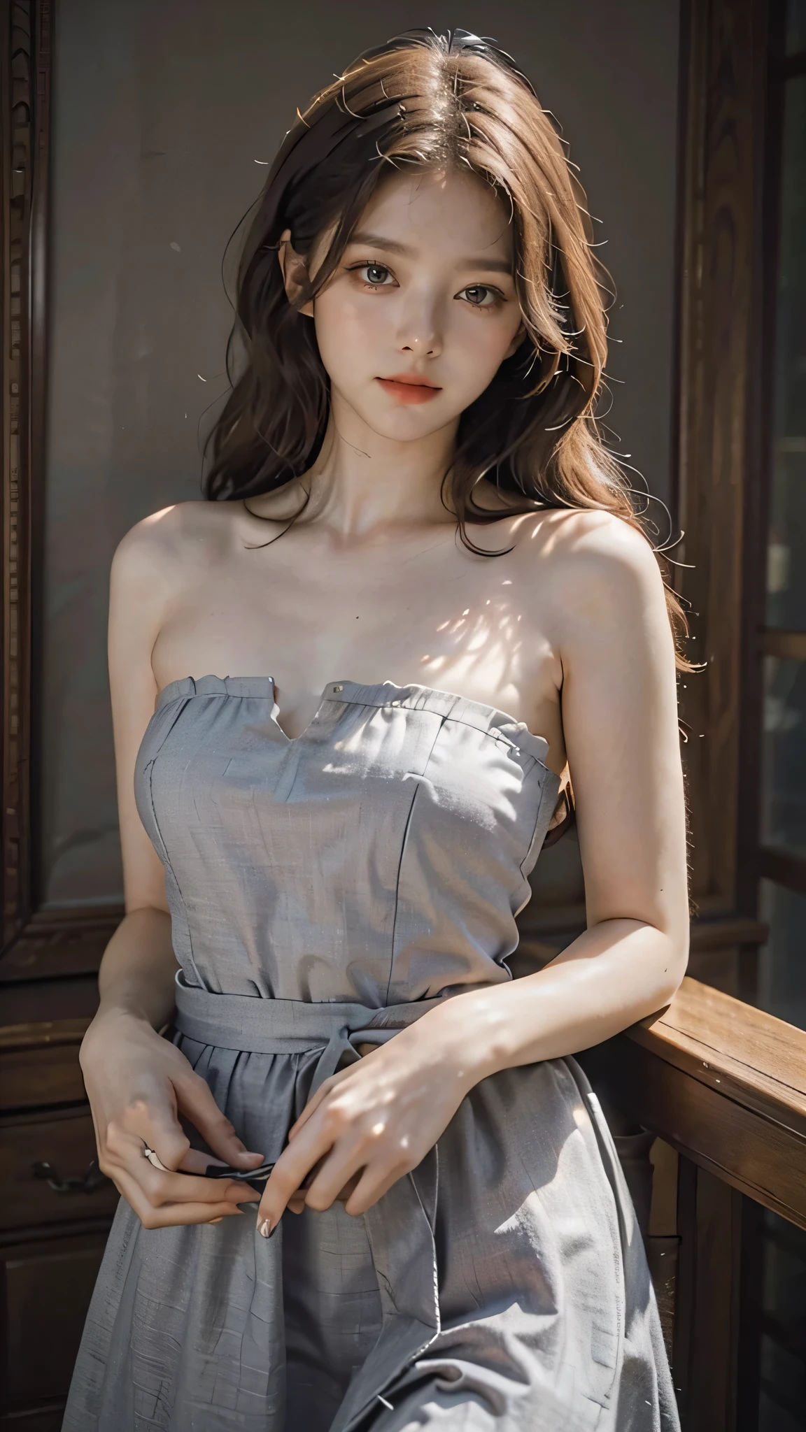 one-girl,Off-the-shoulder attire,The shoulder straps slip off,camisole,the original god,Paimon,Be red in the face,Close-up shot,sportrait,looks into camera,ssmile,White clothes,mediuml breasts,jungles,grassy fields,