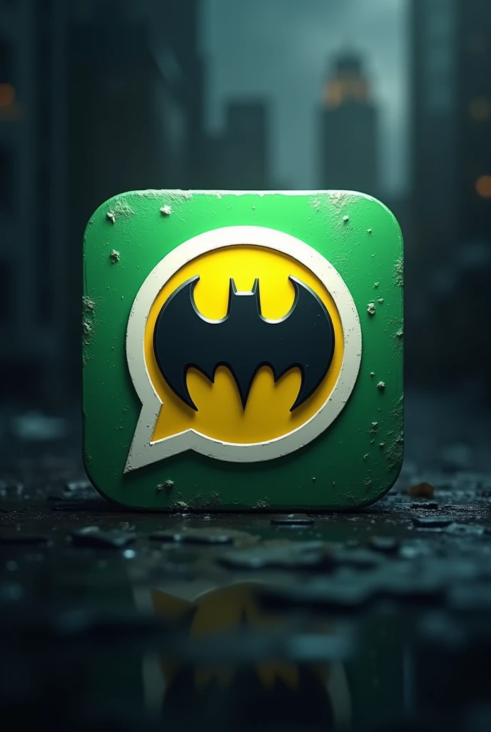 Whatsapp icon with a Batman theme