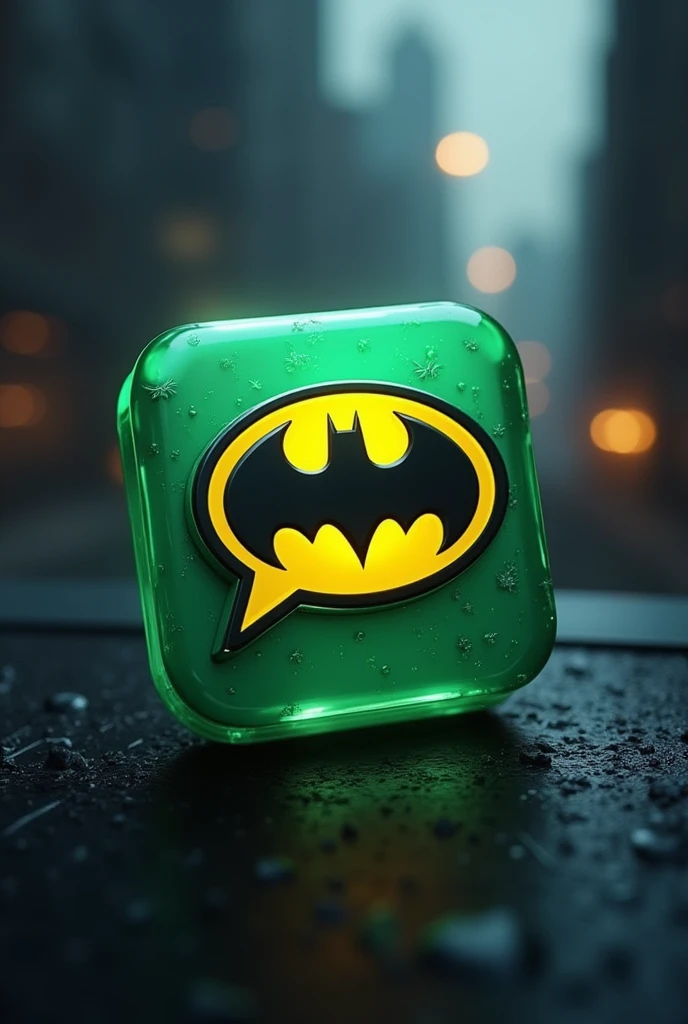 Whatsapp icon with a Batman theme