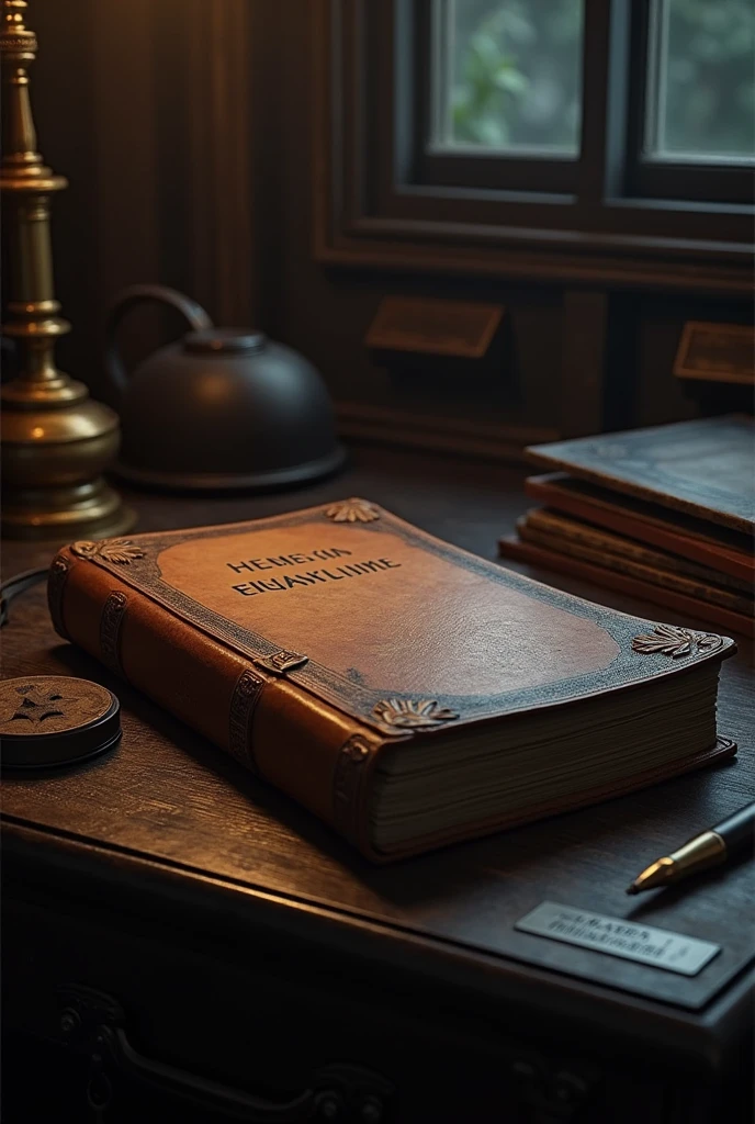 Scene o show a book, based on the idea of Sherlock Holmes 