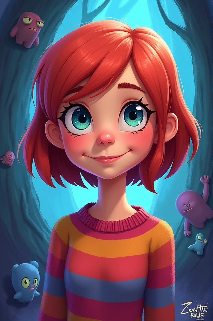 Mabel se gravity falls con el pelo corto al cuello