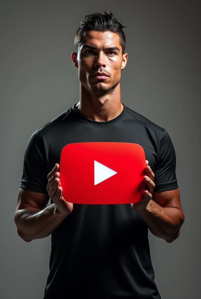 cristiano ronaldo gold play button happy