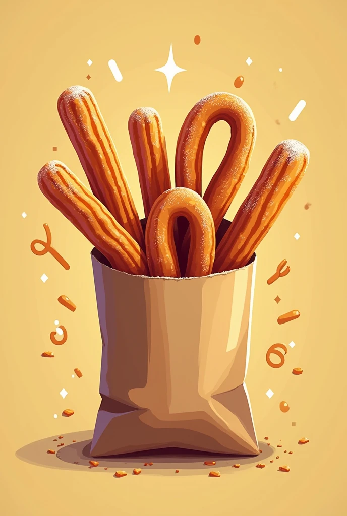 Logo representing a bag of Salvadoran churros squites