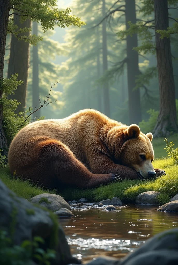 I want the image of a sleeping bear