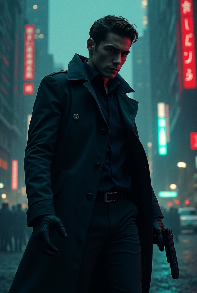 Create an image of a spy movie cover with the title Omega Code 
