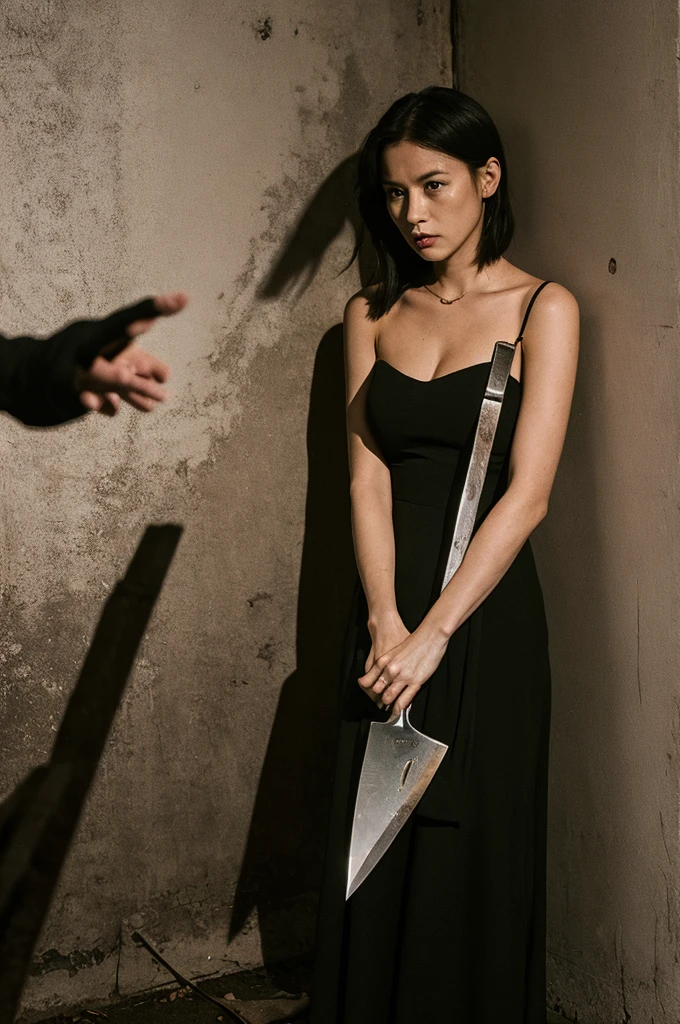 And stood there with a knife I had a knife