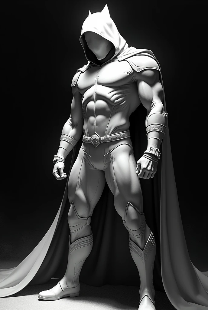 Moon Knight Profile
Name: Moon Knight (Marc Spector)
Appearance: In a dramatic black-and-white cover image, Moon Knight stands resolutely in a classic vertical profile. He is dressed in an immaculate white suit, with his entire face rendered in white to create a stark, striking contrast against the dark, shadowy background. His stance and attire highlight a powerful yet enigmatic presence.
Background: Once a skilled mercenary, Marc Spector was transformed into Moon Knight through the divine intervention of the moon god Khonshu. This transformation endowed him with mystical abilities and a new mission as a vigilante.
Skills: Mastery in combat, strategic use of versatile weaponry, and enhanced agility provided by his cloak. His distinctive black-and-white appearance underscores his dual nature and role as both protector and enigma.
Mission: To confront and dismantle crime and supernatural threats within the city, Moon Knight battles against an ancient prophecy that threatens to cast the city into darkness. He strives to safeguard the innocent while managing his own inner turmoil and divine duties.