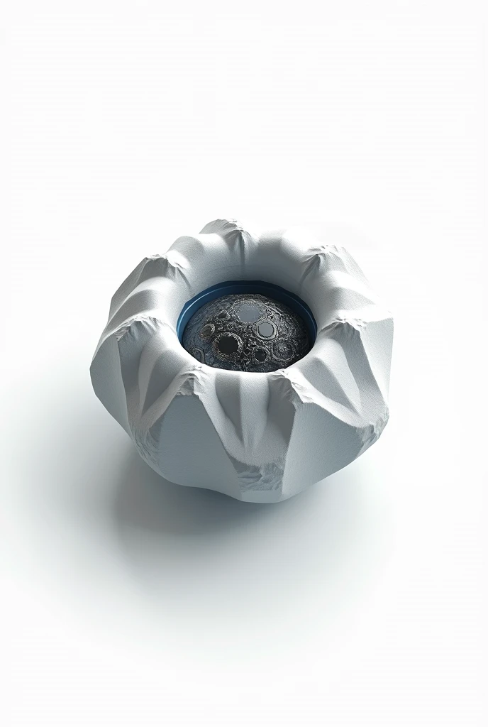 Generates a detailed image of a cell capsule focused only on it with a white background 