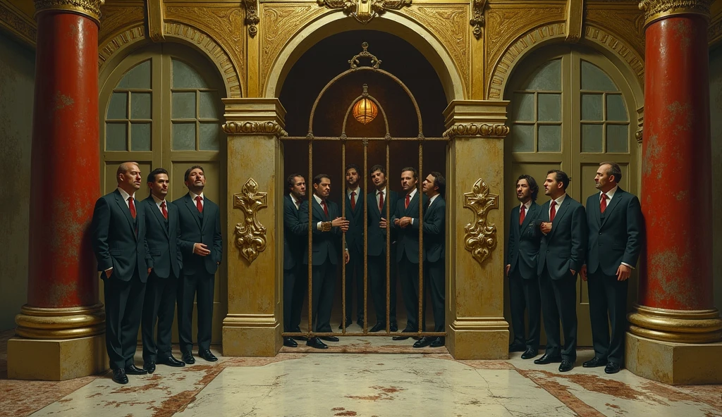 Mans are prison in the palace