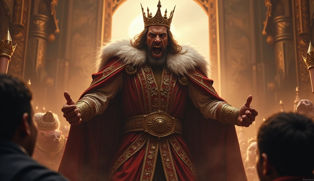 The king is enraged