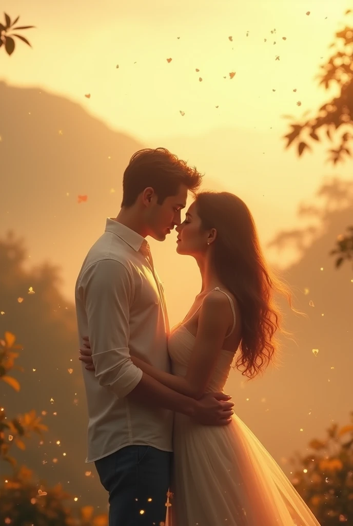 Create a image feel the romantic song for YouTube size 16:9