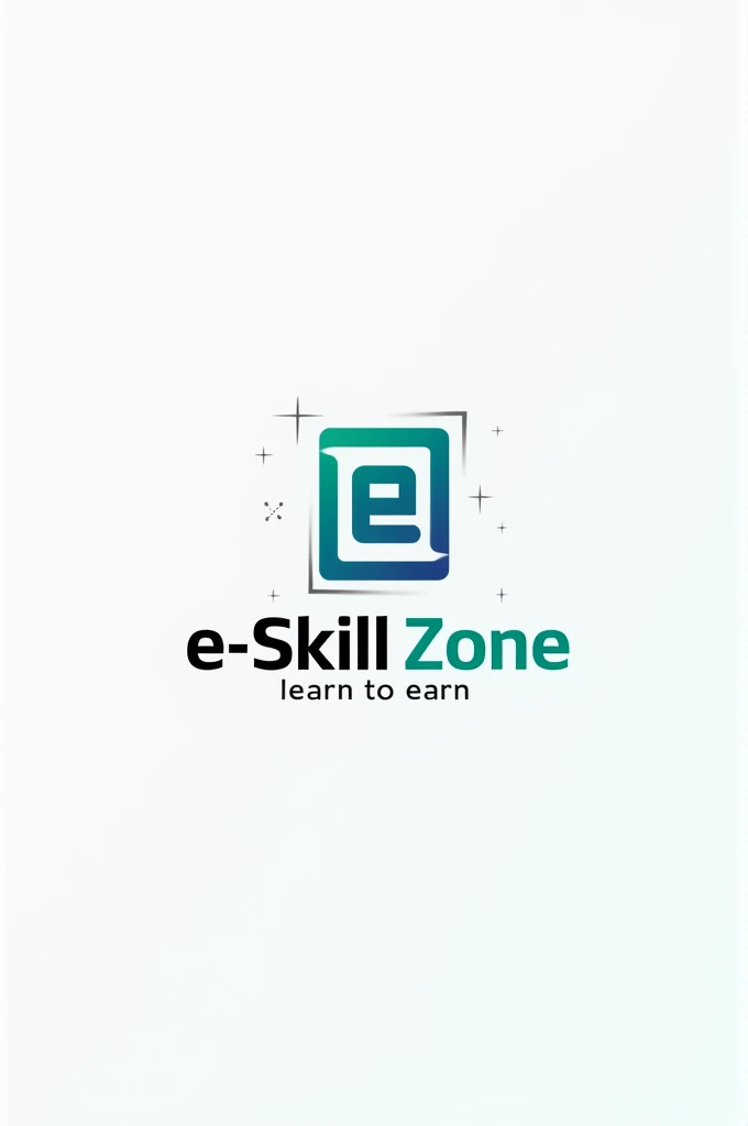Design a beautiful logo for E-commerce training institute named "E-Skill Zone" with slogan "Learn to Earn". 