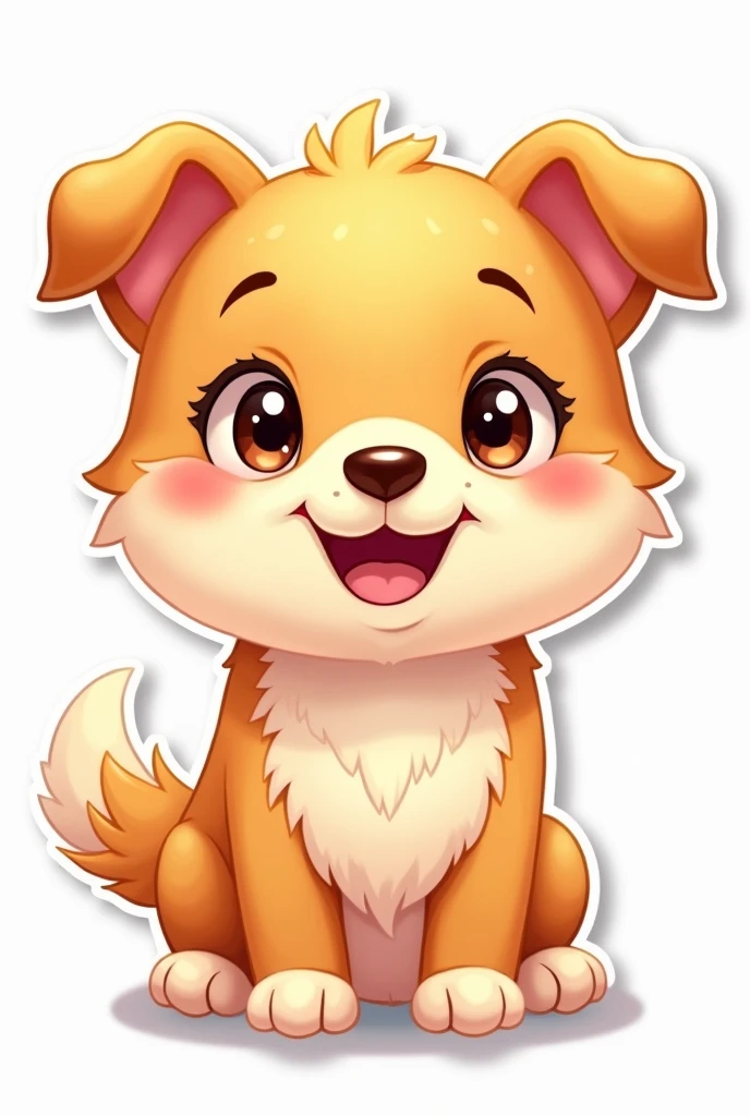 Cute dog sticker remove the background 
