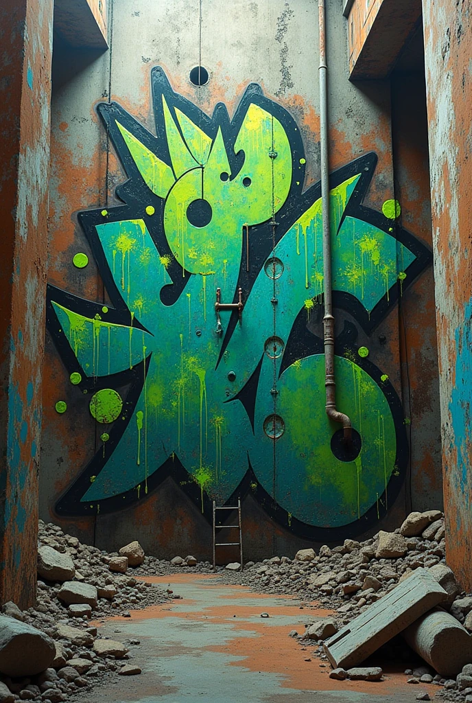 Industrial chemical graffiti

