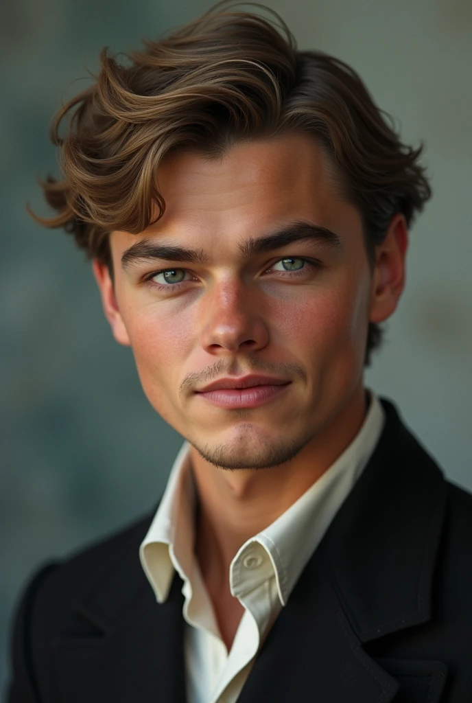 Leonardo Dicaprio young Titanic with blue eyes