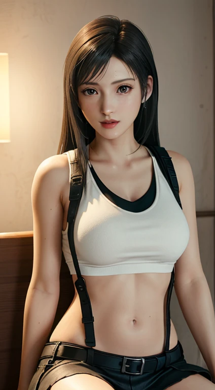 (Highest quality, masterpiece: 1.1), (Realistic: 1.3), break (((FF7,Tifa_Lockhart))),(Tifa_Lockhart and monsters),sofa, Place your hands between your legs,(dark, A nearly unlit torture chamber:1.3,Wet:1.2,night:1.1,handcuffs:1.3,Constraints:1.2,Lock),(Face Focus:1.1), break (((FF7,Tifa_Lockhart))),(Light brown hair, Large Breasts: 1.2),(Tifa_Lockhart uniform:1.3, suspenders, Low rise, mini skirt, Tank top,Torn uniform:1.3,torn Tank top:1.3),wear:1.5, break (((FF7,Tifa_Lockhart))),(Shiny, oily skin: 1.1),(Hordes of monsters:1.3),(Lots of monsters:1.2), ((stringy viscous liquid)),Wet hair, About 1,Sensual, look at me:1.2, (Body sweating:1.3)