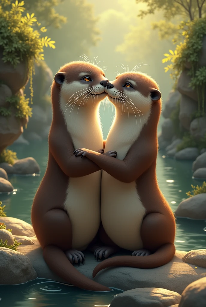 Otters in love
