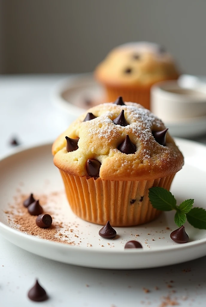Chocolate chip muffin presentation template 