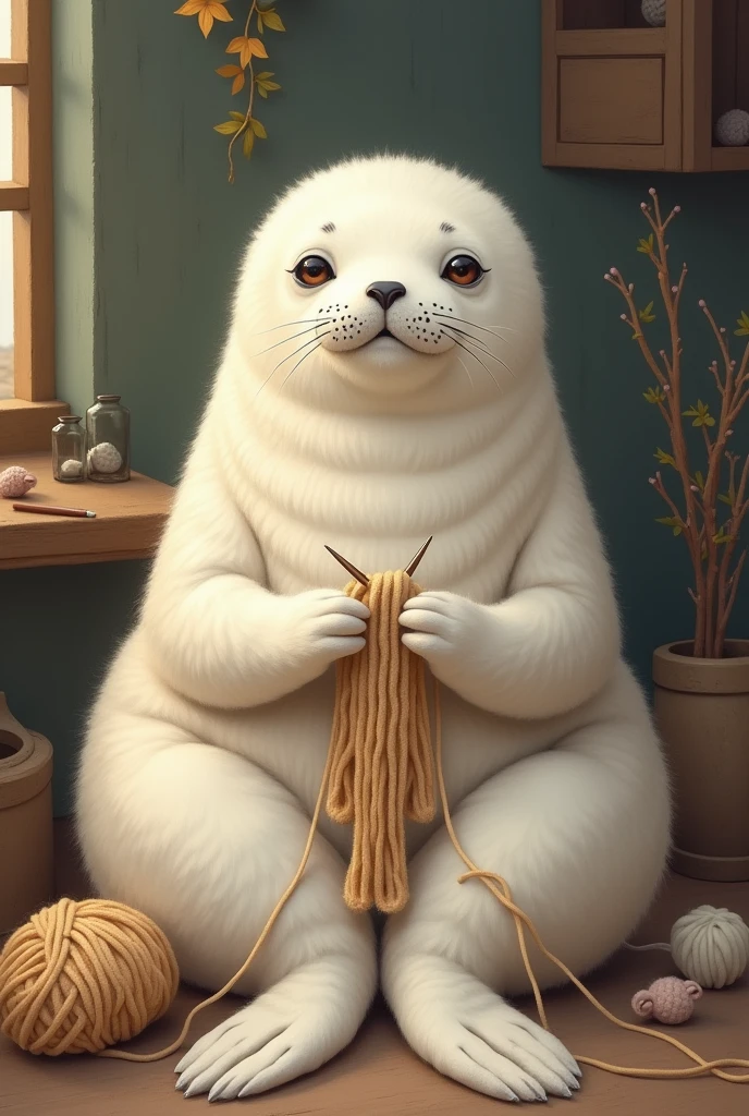 female white seal knitting