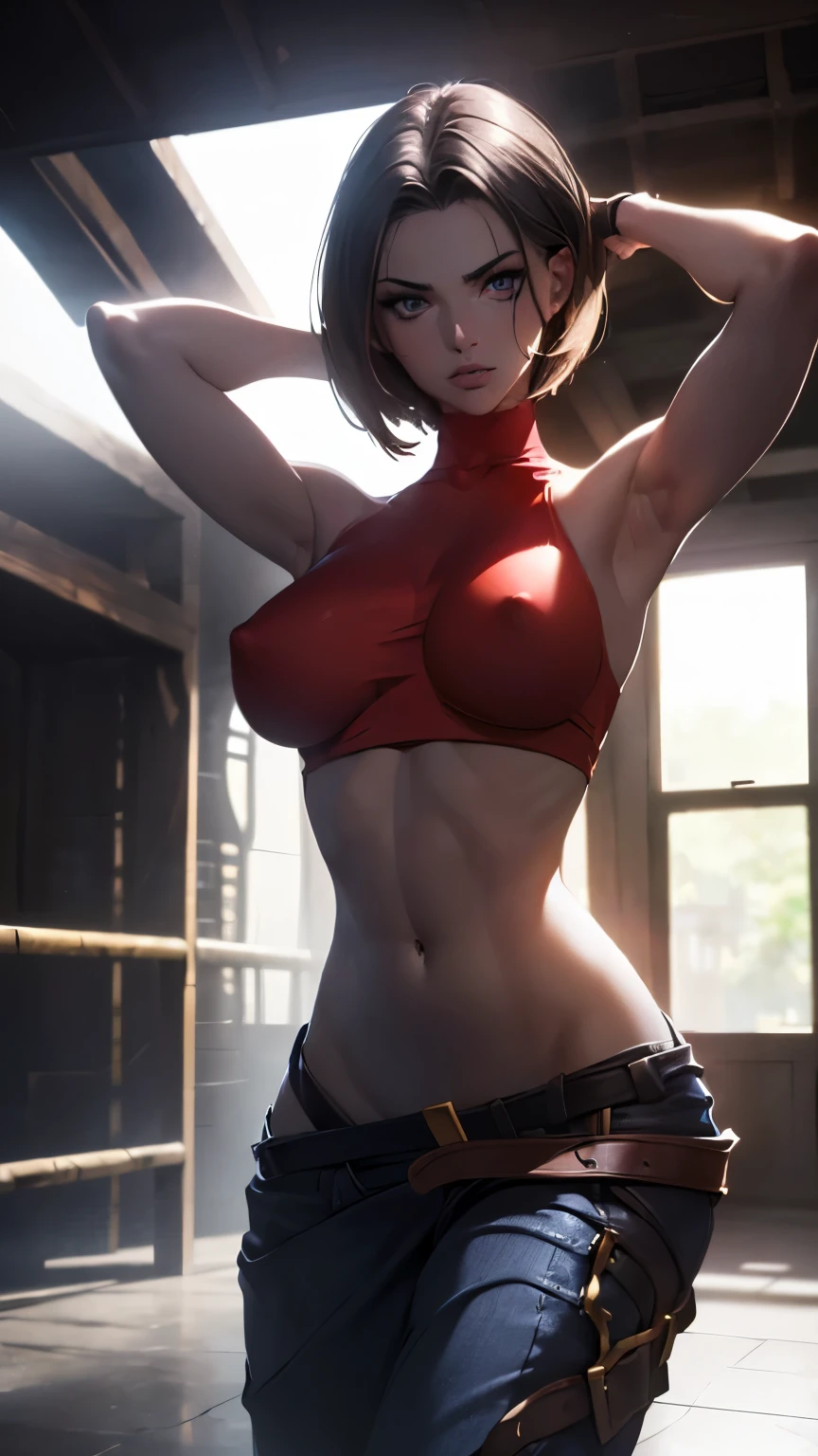 Best Quality,8k,High resolution,masterpiece:1.2), (ultra detailed), (erotic lingerie) (NSFW is not safe for artwork), (naked) (unclothed) (naked) (blue mary) (King of fighters setup), (pose sexual), (realist,photorealist,fotorrealista:1.37), (High DefinitionR,High Definition), (portrait), (vivid colors), (long legs), (clearly elongated face), (broad) (Hermosos detailed eyes), (beautiful detailed lips), (extremely detailed eyes and face), bright eyes Dynamic angle and posture, soaked in sweat, perspiration, undressing (long eyelashes), (sharp focus), (Physically based representation), (unclothed), (big breasts) (open legs), (intense), (expression of intense desire), (Motion blur), (elegant), (slim figure), (anime inspired), (bright lights), (sexual), (contrasting colors), (mysterious atmosphere), (action packed scene), (Unique style), (Amazing), (elegant), (evocative), (expressive), (Intriguing atmosphere), (giant breasts:1.2) ((Best Quality)),((Very detailed)),masterpiece,absurdities,detailed face,beautiful face,(detailed eyes, deep eyes),(1 girl),((dynamic pose)), (naked) (unclothed) (naked)