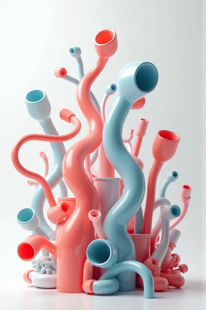 Various plastic tubes