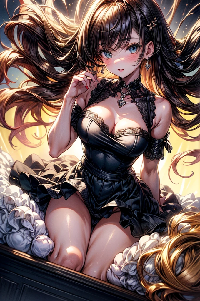 highest quality, ultra high resolution, super detailed, gorgeous, masterpiece, best quality, high resolution finely detailed, extremely beautiful, distinct image, ((identical twins)), two twins, cotton button front ribbed lounge romper, ((best quality)) ((best quality)), ((masterpiece)), (detailed), 4k image, anime style, beautiful young girl, age girls, fair white skin, oval shaped face, seductive and sharp facial features, astonishing sex appeal, curly hazel-brown hair, slim, curvy body, green eyes, full lips, medium height, large breasts,