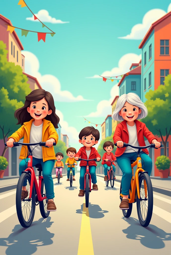 Children's bicycle week, elderly and disabled people