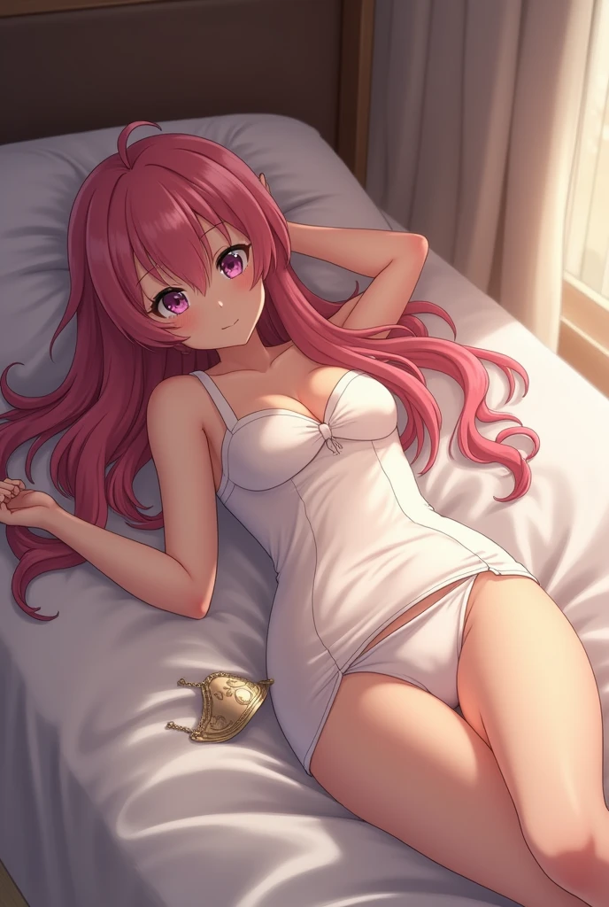 michiru kagemori aus Brand New Animal (bna) anime with bra lying on a bed