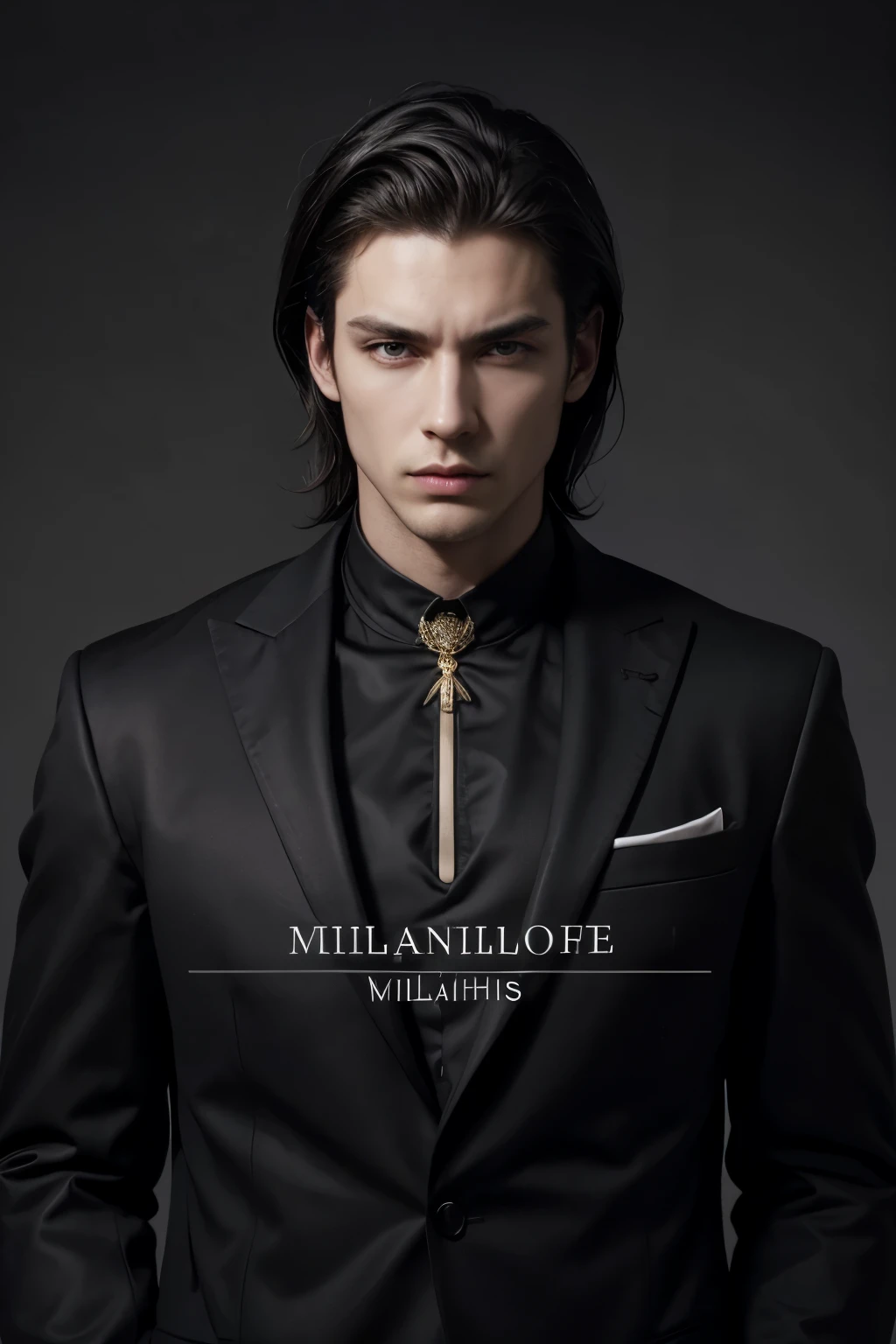 a minimalist logo, (Millionaire Vibe), digital, imposing letters, luxury