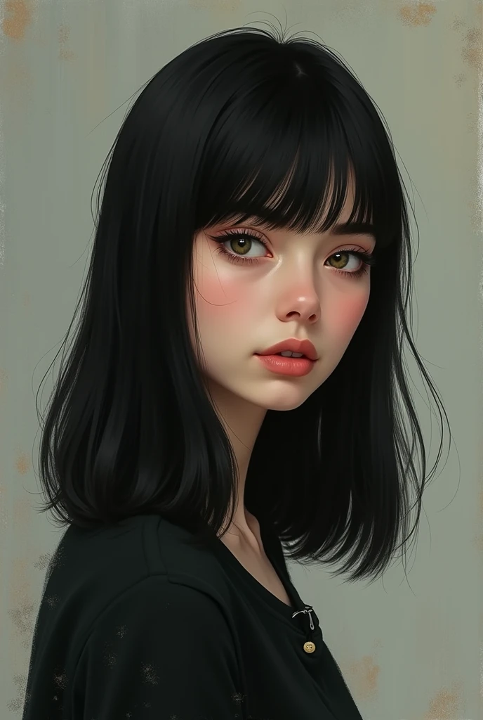 INFP by. medium straight black hair