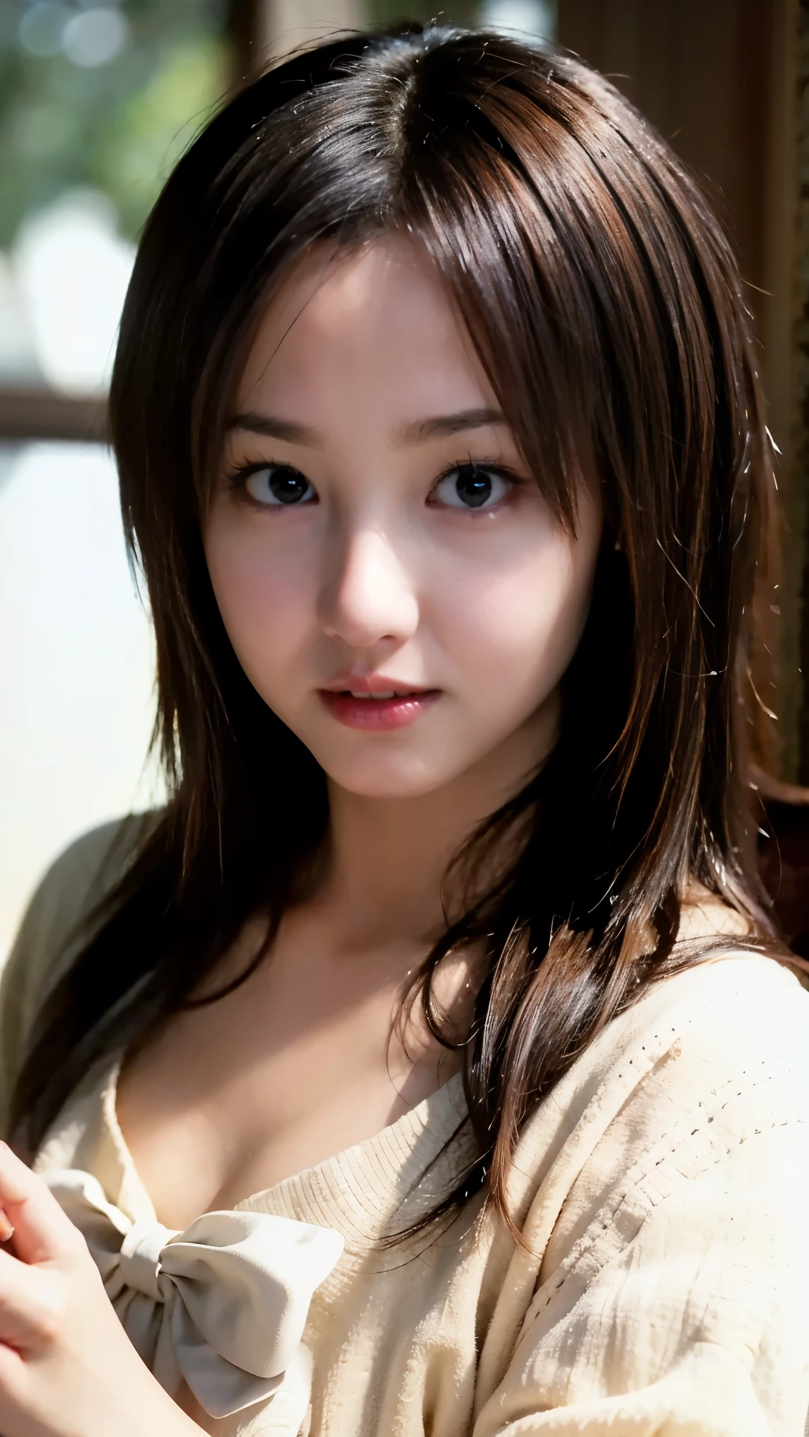 Everything modern:1.66, Cute Japanese Women Photos, smile:1.78, 20-year-old, Oil for straight, one-length hair＆Hair balm:1.55, (photo Realistic:1.4), (hyper Realistic:1.4), (Realistic:1.3), (Smoother lighting:1.05), (Improving the quality of cinema lighting:0.9), 32K, 1 person,20-year-oldの, Realistic lighting, Backlight, The light shines on your face, Ray Tracing, (Bright light:1.2), (Improvement of quality:1.4), (Highest quality Realistic textured skin:1.4), fine grain, Detailed face,(smile:0), (Emphasis on face close-up:1.3), (Enhances the beauty of skin texture:1.1),((Extremely precise and accurate anatomy:1.0)), (Enhances the beauty of skin texture:1.1), Clean and glowing skin, mesh, thin:1.2, (Realistic:1.3), Realisticなライティング, (Smoother lighting:1.05), 32K, One Japanese woman, fine grain, Detailed face, (Film Grain:1.1),(Accentuates body lines:1.1), High resolution, Natural look, Kind eyes, Improves hair quality, Delicate light and shadow, Transparent muscles, Graceful pose, Beautiful Eyes, Sharp details, Soft light reflection, Beautiful contours, Delicate skin tone, Fine hair texture,Cute Japanese Women Photos,