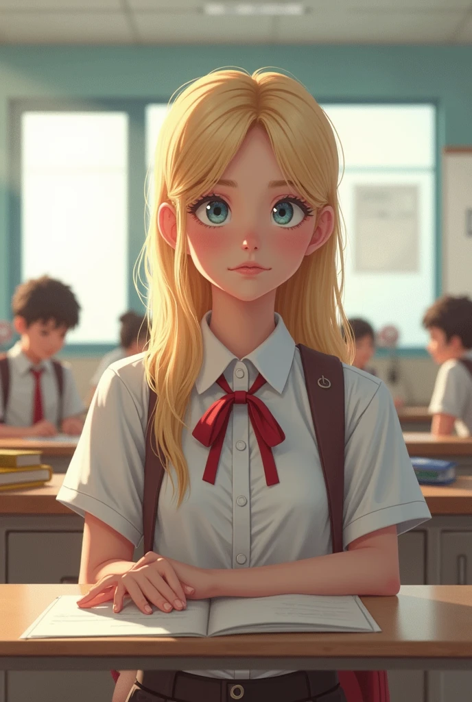 North American blonde schoolgirl 