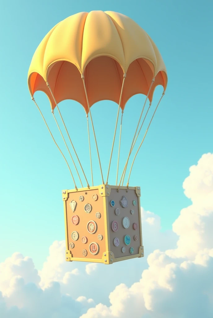 📦 with parachute with iconcryptocurrencies
