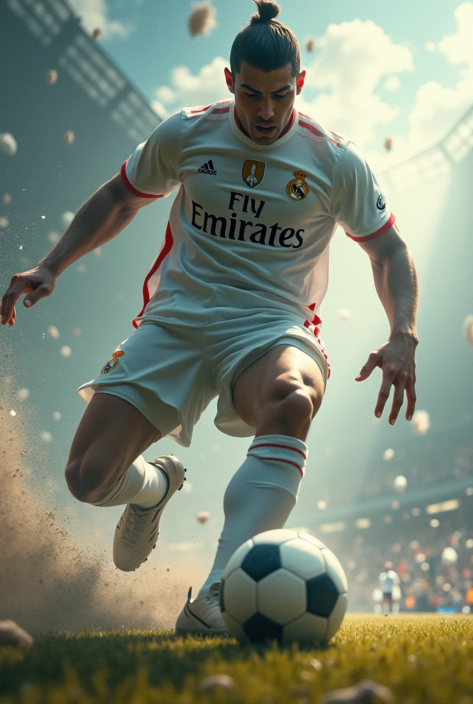 Gaint Cristiano Ronaldo kick th mr beast