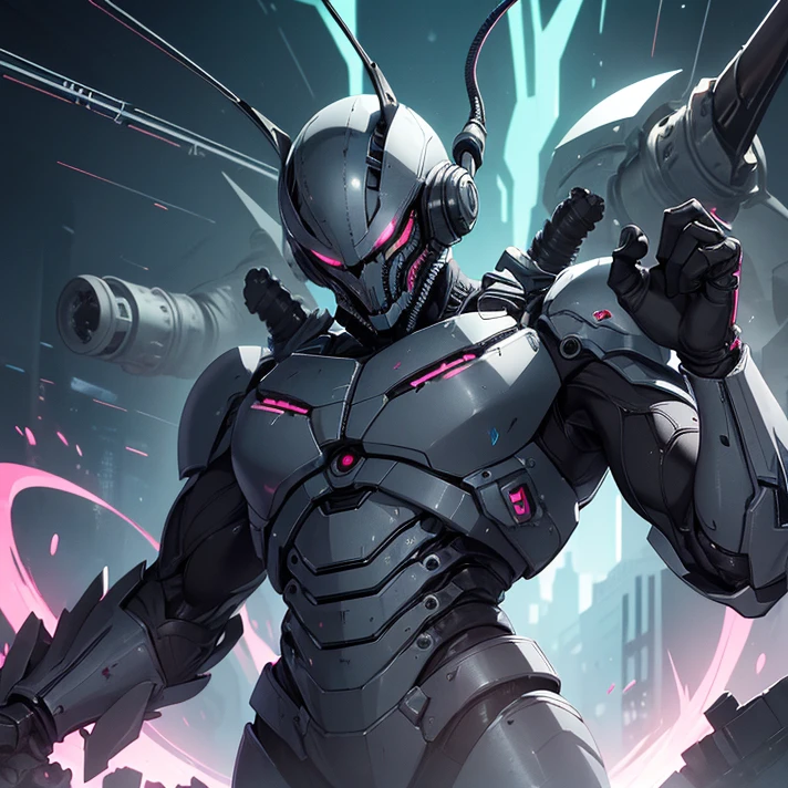 (masterpiece), (best high quality), (High resolution), (masterpiece), (anime style), (grimdark), (HD), (chaos), (simple background), (very detailed character,) ("Dead Spac eaesthetic")
{{Brainiac:(elder head with face wrinkles, grey skin, bald and full of black cables at top of the head, pink eyes, open laughing mouth full of metalic teeth),(blue biomechanic xenomorph body, grey biomechanic torax, biomechanic grey shoulders, sharped arms armor, fat hands with five cable fingers, biomechanic grey hips and legs, three tentacle tails with cyringes),(laughter evil pose, terrorist psychotic demeanor),(destroyed city on planet earth, desolated and lonely, green sky)}}