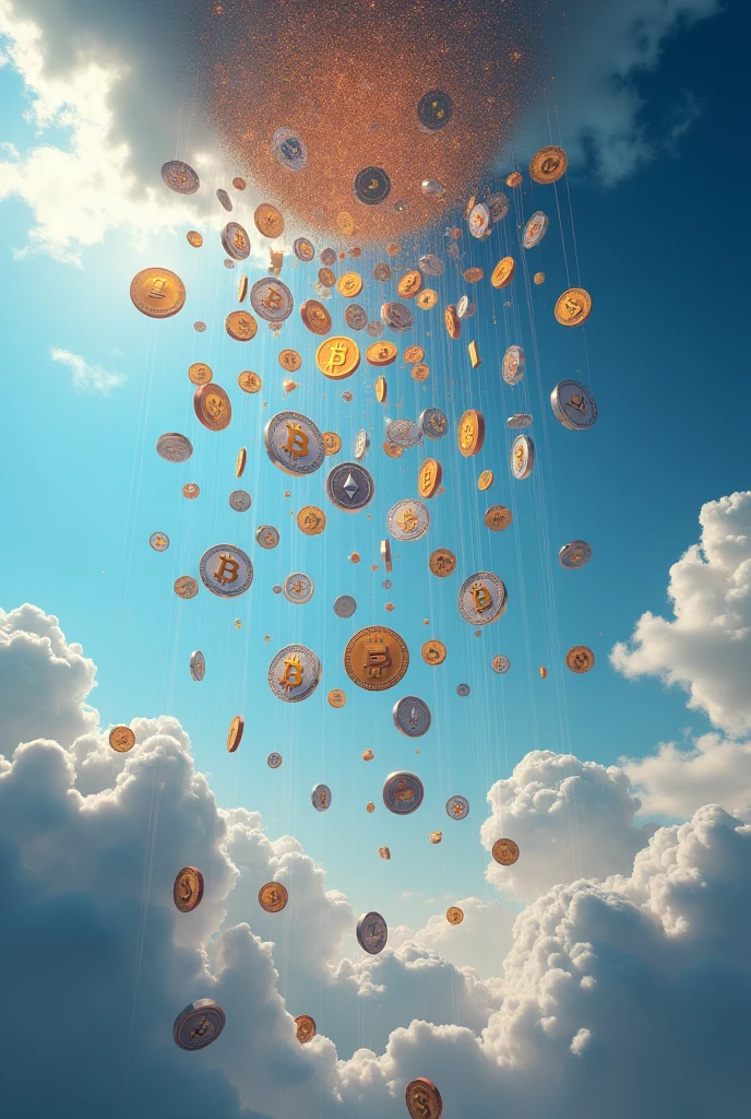cryptocurrencies falling from the sky