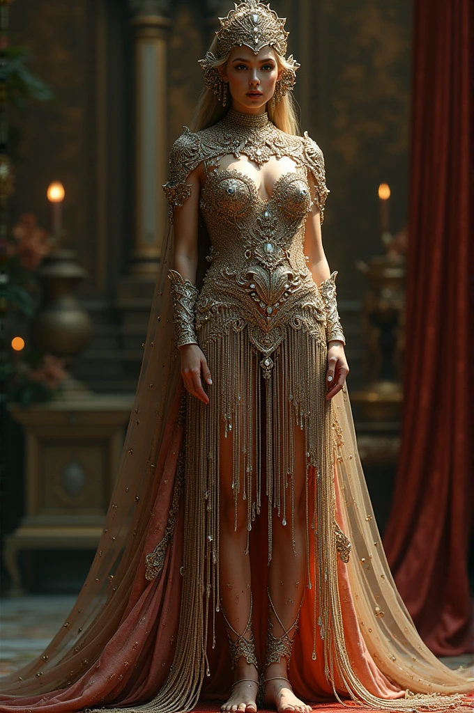 Image with fringes and jewels