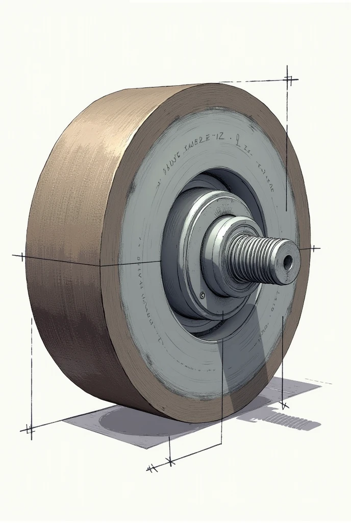 Grinding wheel with screw
