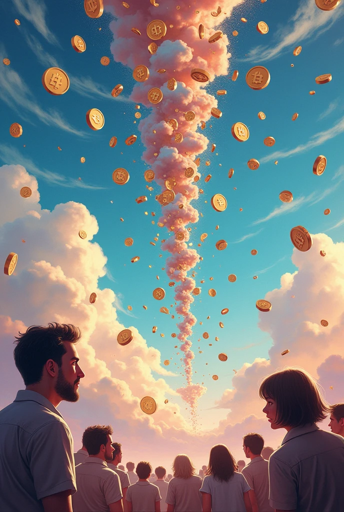 Cryptocurrencies and memecoins falling from the sky