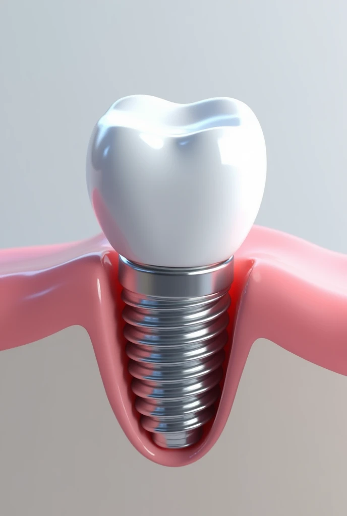 Tooth implant with screw
