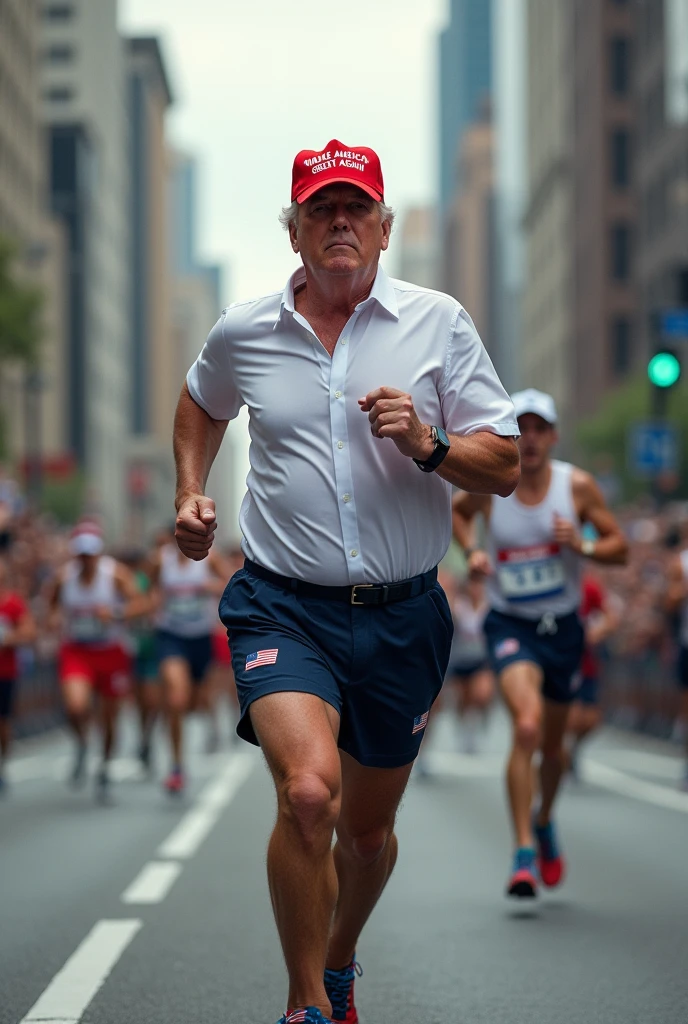 donald trump running a maraton