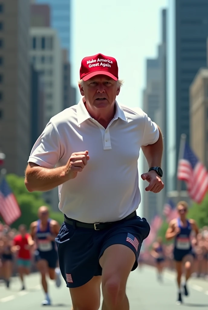 donald trump running a maraton